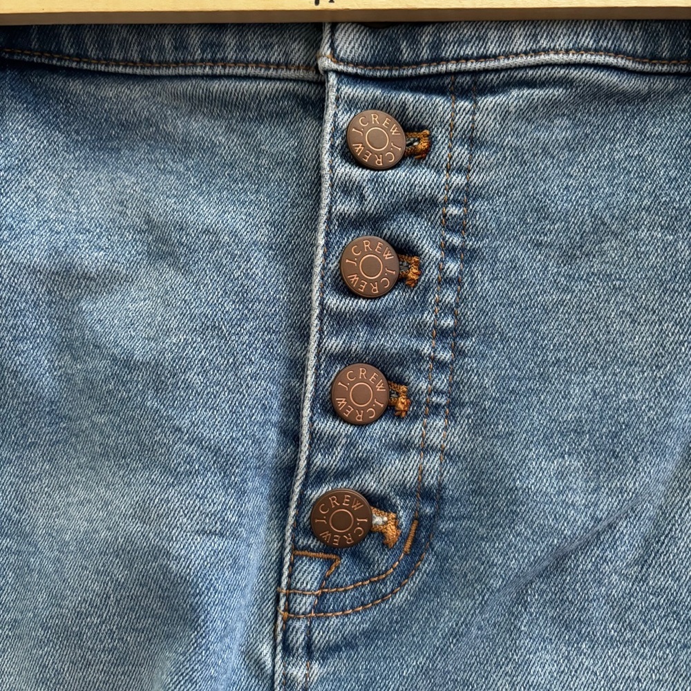 NWT J. Crew Petite High Rise Flare Crop Stretch Jean Pant 35P/18P Sun Lake Wash - Picture 4 of 15